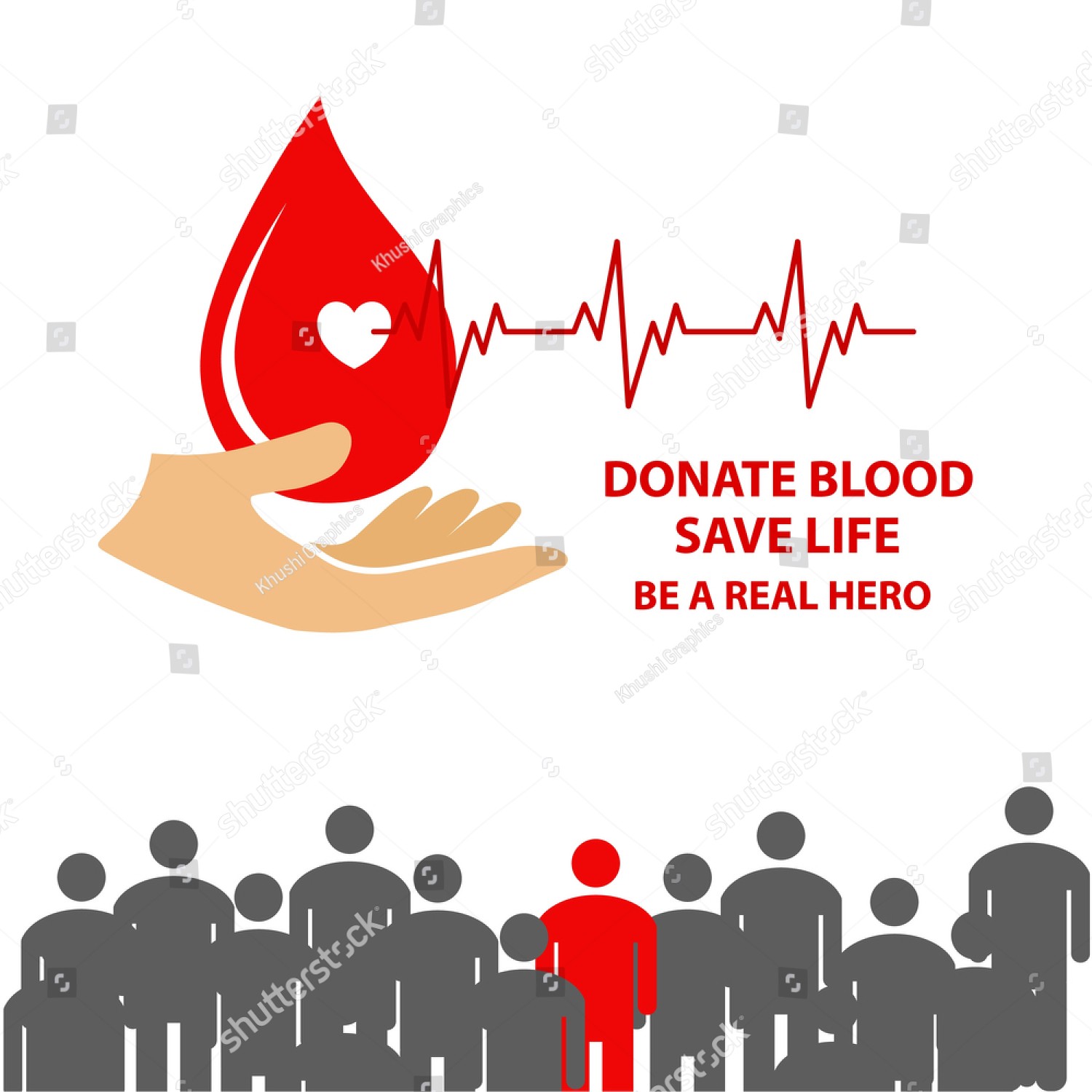 Employees donating blood