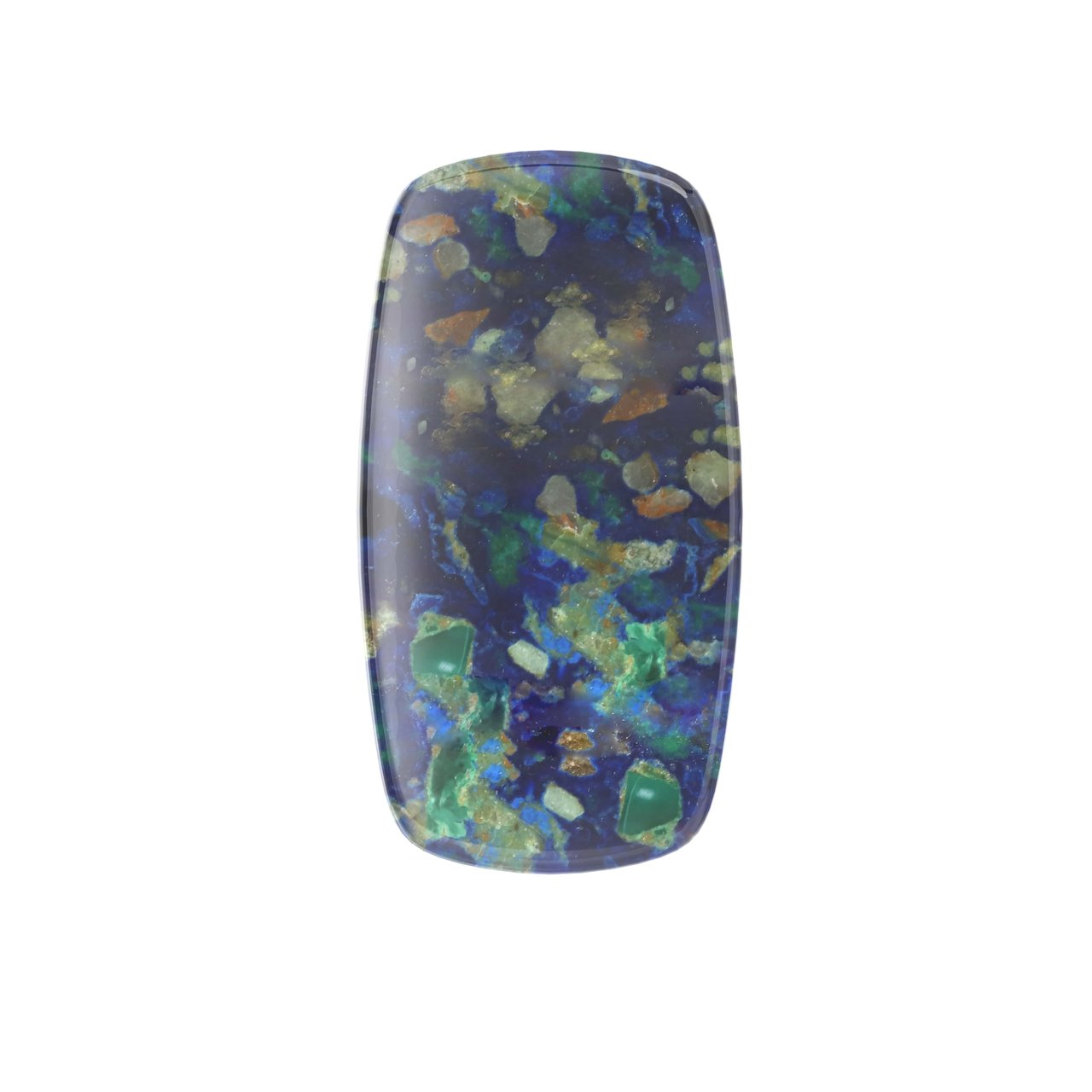 Azurite malachite gemstone cuts