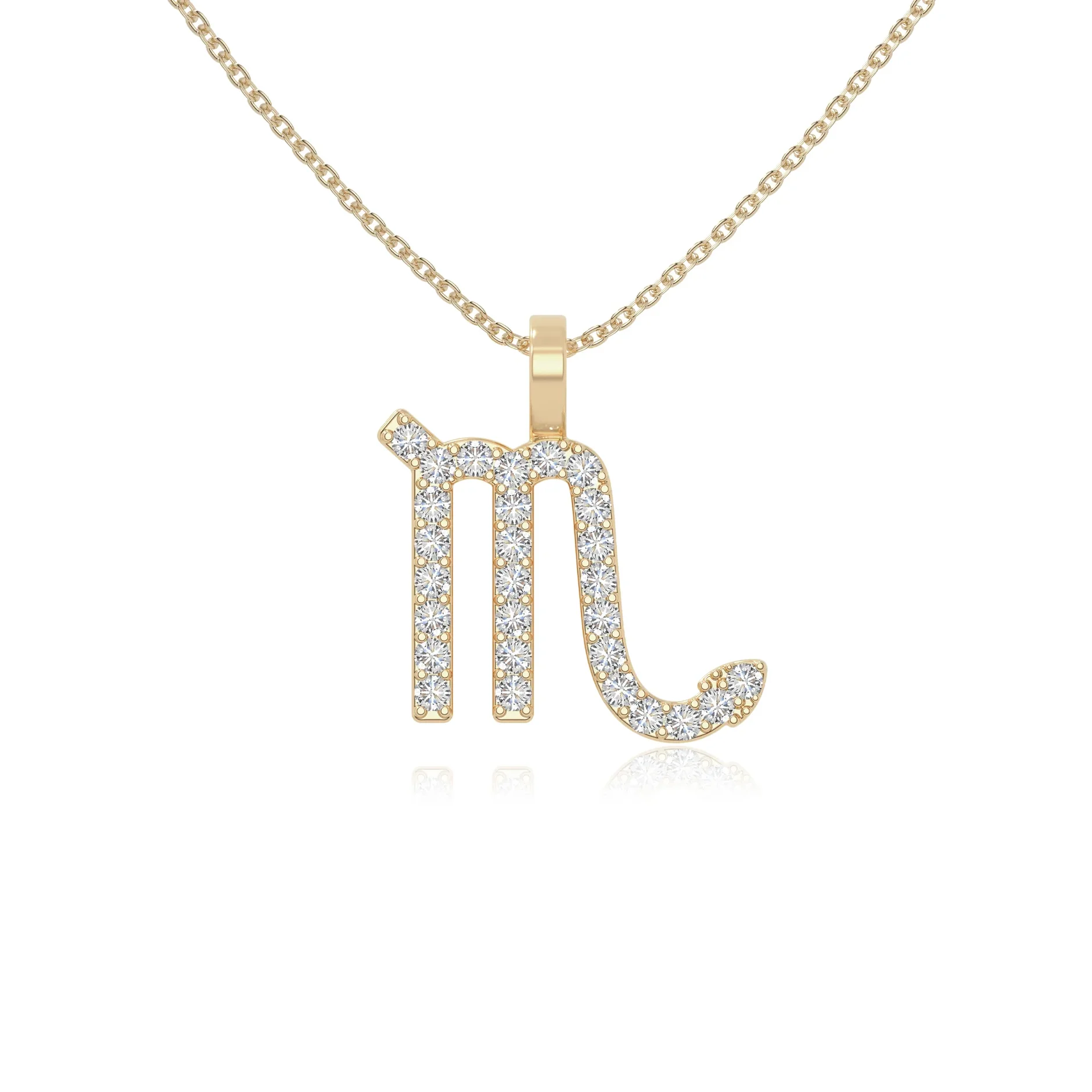 Scorpio zodiac sign pendant necklace